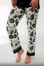Monochrome Border Tencel Pijama Takımı