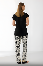 Monochrome Border Tencel Pijama Takımı