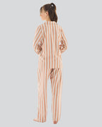 Pastel Stripe Viskon Pijama Takımı