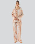Pastel Stripe Viskon Pijama Takımı