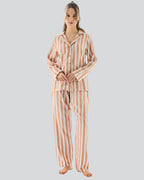 Pastel Stripe Viskon Pijama Takımı