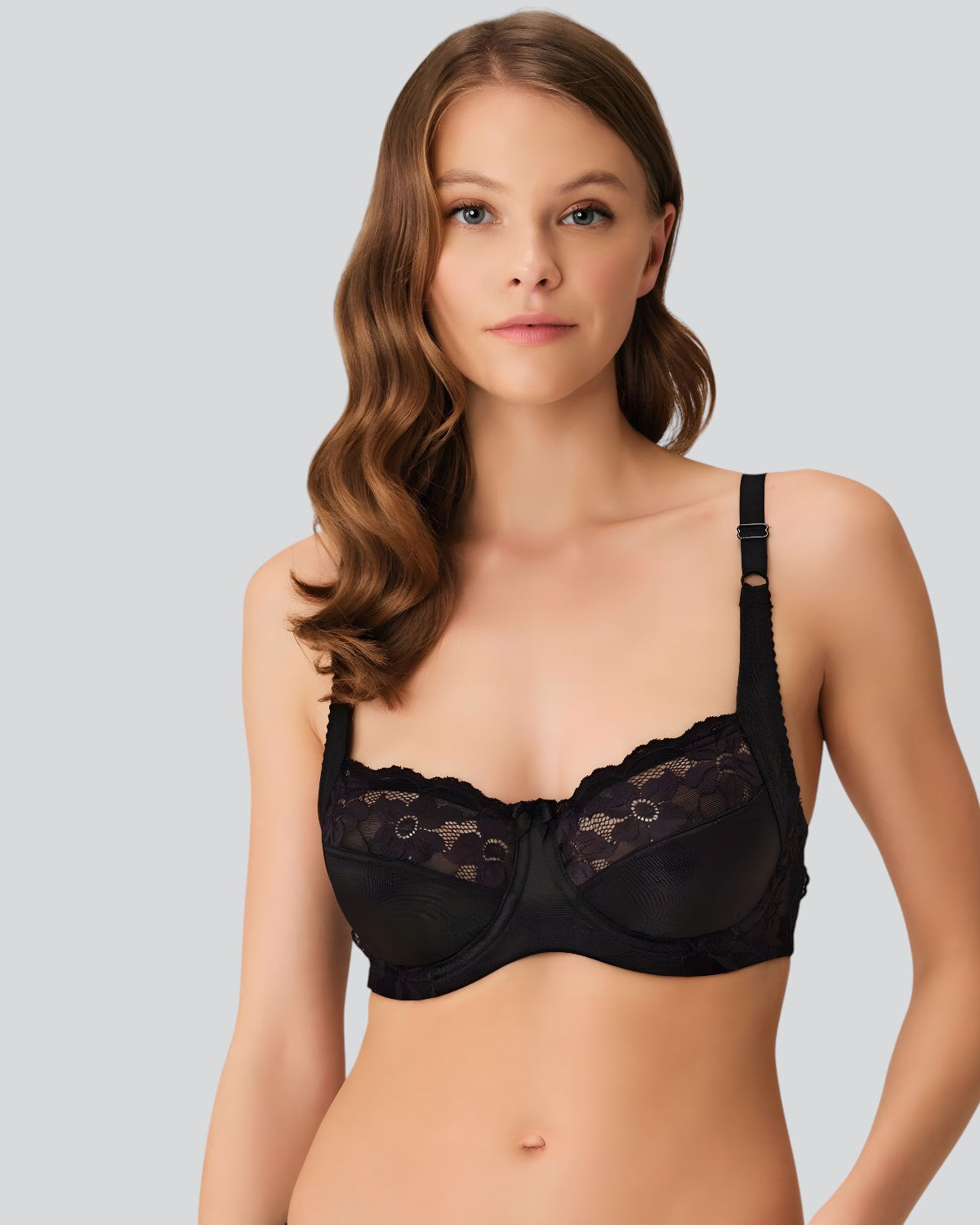 Velvet Mesh Balenli Minimizer Sütyen