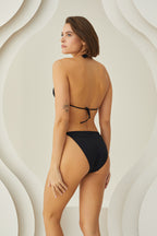 Noir Sparkle Üçgen Bikini Takımı