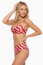 Sunset Wave High-Waisted Bikini Set