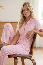 Candy Stripe Cotton Uzun Pijama Takımı