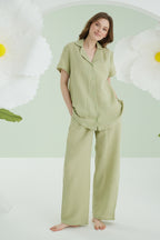 Serena Pure Sage Green Uzun Pijama Takımı