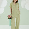 Serena Pure Sage Green Uzun Pijama Takımı