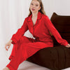 Ruby Piping Saten Pijama Takımı