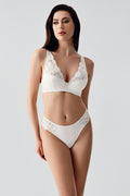 Amour Lace White Desteksiz Sütyen Külot Takımı