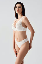 Amour Lace White Desteksiz Sütyen Külot Takımı