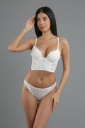 Dentelle Bustier Çift Destekli Bralet Takım