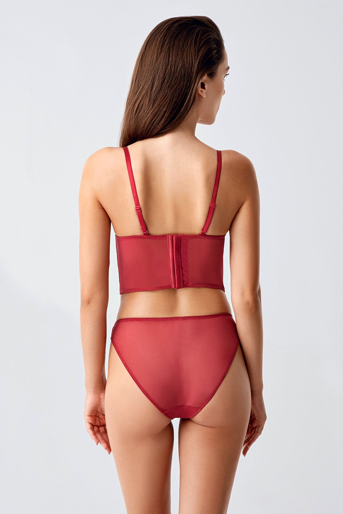 Dentelle Bustier Çift Destekli Bralet Takım