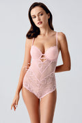Dentelle Transparente Desteksiz Bodysuit