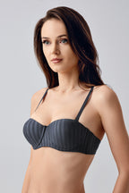 Lignes Satin Stripe Destekli Sütyen