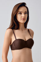 Lignes Satin Stripe Destekli Sütyen