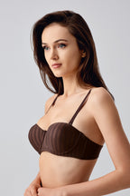 Lignes Satin Stripe Destekli Sütyen