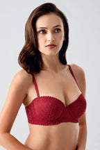 Sienna Bordo Dantelli Push-Up Sütyen